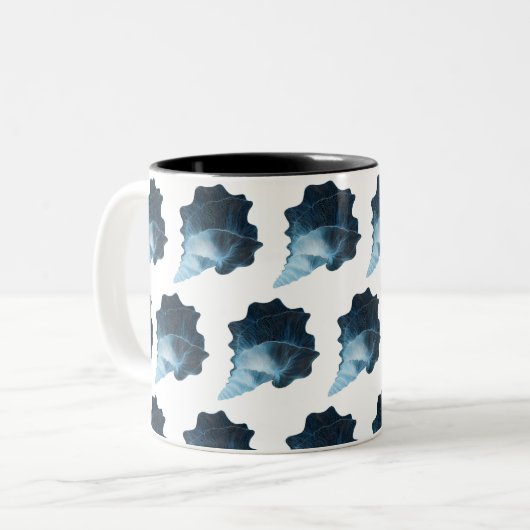 Tasse 2 Couleurs Design vectoriel Ethereal Seashell (Devant gauche)