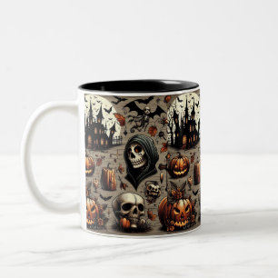 Tasse 2 Couleurs Designs Halloween éffrayants - Parfait pour tous v
