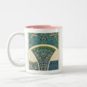 Tasse 2 Couleurs Designs orientaux bleus avec facettes souriantes (Gauche)