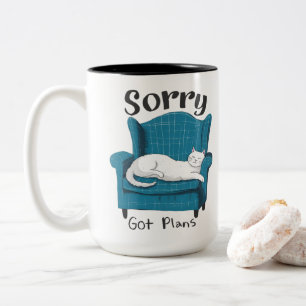 Tasse 2 Couleurs Désolé, j'ai des plans. Cadeau pour amateur de cha