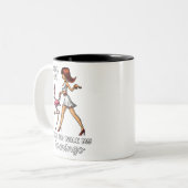 Tasse 2 Couleurs Désolé je me biseaute dois marcher mon oiseau de (Devant gauche)