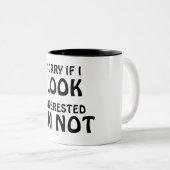 Tasse 2 Couleurs Désolé si je ME REGARDE intéressé… ne suis pas (Devant droit)