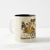Tasse 2 Couleurs Désordre canin obsédant d'OCD (Devant gauche)