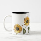 Tasse 2 Couleurs Dessin à papillon de la canneberge de tournesol an (Gauche)