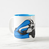 Tasse 2 Couleurs dessin animé de Kart racing (Devant gauche)