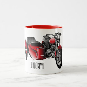 Tasse 2 Couleurs dessin animé de la moto Sidecar