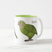 Tasse 2 Couleurs dessin animé d'oiseaux de Kakapo (Devant droit)