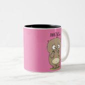 Tasse 2 Couleurs Dessin d'adorable hamster (Devant droit)