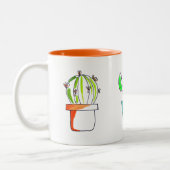 Tasse 2 Couleurs Dessin de cactus mexicain mignon (Gauche)