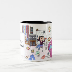 Tasse 2 Couleurs Dessin de chambre personnalisé pour adolescentes