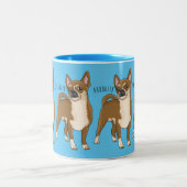 Tasse 2 Couleurs Dessin de Chihuahua pour chien (Centre)