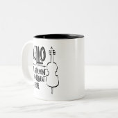 Tasse 2 Couleurs Dessin de ligne Cellist intelligent (Devant gauche)