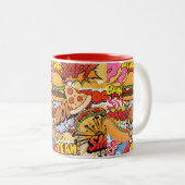 Tasse 2 Couleurs Dessin de nourriture (Devant droit)