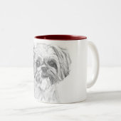 Tasse 2 Couleurs Dessin de Shih Tzu (Devant droit)