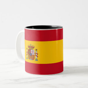 Tasse 2 Couleurs Dessin Drapeau Espagnol Rouge Jaune