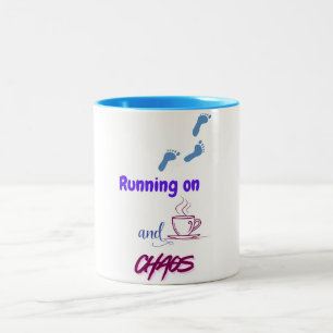 Tasse 2 Couleurs Dessin drôle sur café et chaos