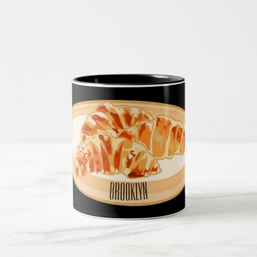 Tasse 2 Couleurs Dessin du Croissant (Centre)