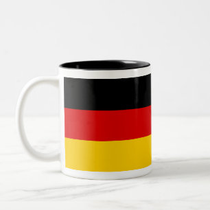 Tasse 2 Couleurs Dessin du drapeau allemand noir rouge or