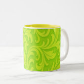 Tasse 2 Couleurs dessin floral rétro (Devant droit)