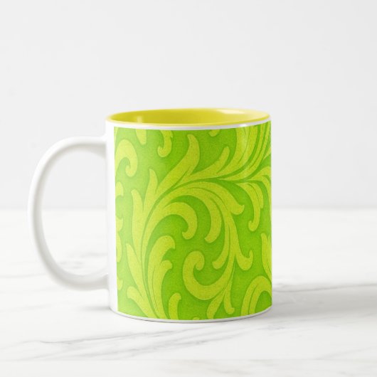 Tasse 2 Couleurs dessin floral rétro (Gauche)