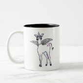 Tasse 2 Couleurs Dessin Unicorne mignon (Gauche)