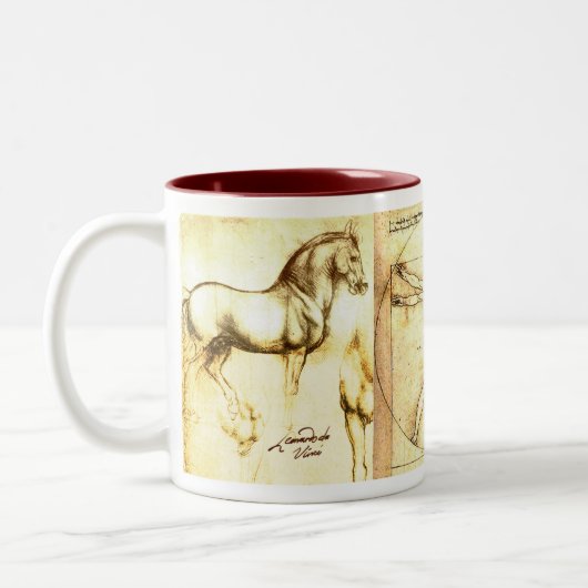 Tasse 2 Couleurs Dessins 3 de Leonado da Vinci (Gauche)