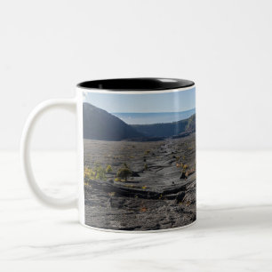 Tasse 2 Couleurs dessus lit de lave sèche du cratère kilauea iki