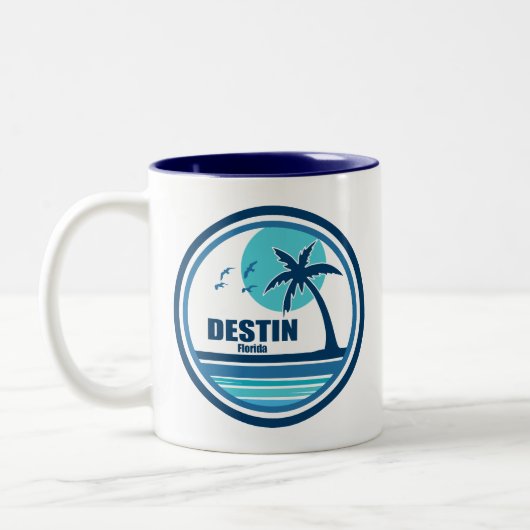 Tasse 2 Couleurs Destin Florida Palm Tree Birds (Gauche)