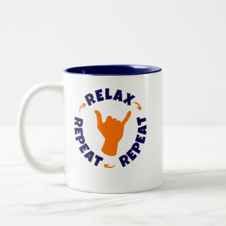 Tasse 2 Couleurs Détendez-vous. Recommencer. Recommencer.