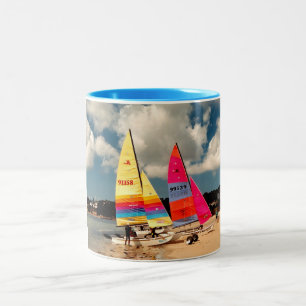 Tasse 2 Couleurs Deux bateaux à voile de Hobie