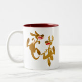 Tasse 2 Couleurs Deux caricatures Bouncon Cute Kangaroos (Gauche)