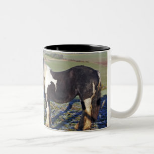 Tasse 2 Couleurs Deux chevaux sur la colline de Hackpen au