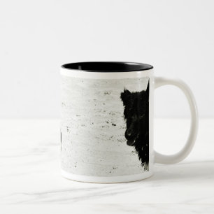 Tasse 2 Couleurs Deux chiens jouant sur une plage