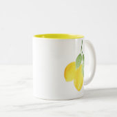 Tasse 2 Couleurs Deux citrons aquarelles (Devant droit)