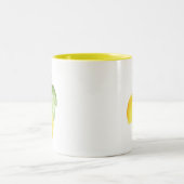 Tasse 2 Couleurs Deux citrons aquarelles (Centre)