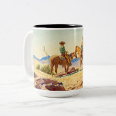 Tasse 2 Couleurs Deux cowboys à cheval par Maynard Dixon (Devant gauche)