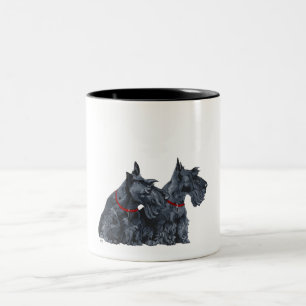 Tasse 2 Couleurs Deux curieux Scottish Terriers