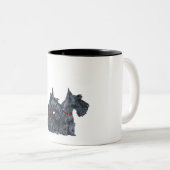Tasse 2 Couleurs Deux Curieux Terriers écossais (Devant droit)