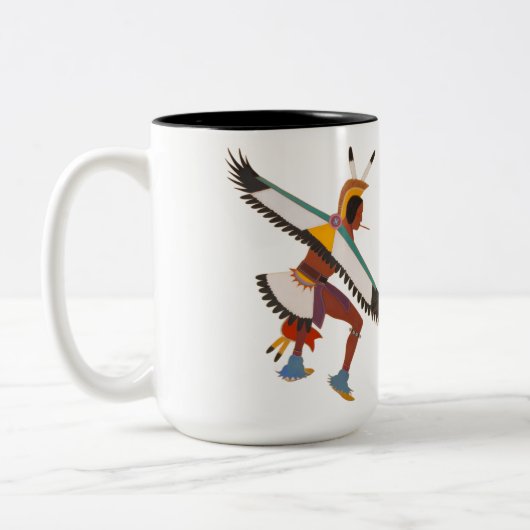 Tasse 2 Couleurs Deux danseurs d'aigle (Gauche)