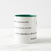 Tasse 2 Couleurs Deux extrémités avec un lien commun (Centre)