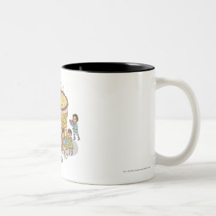 Tasse 2 Couleurs Deux garçons et trois filles en fête