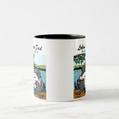 Tasse 2 Couleurs Deux Labradors noir et papa (Centre)