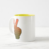 Tasse 2 Couleurs Deux-Noir-Rouge-Noir-Jaune (Devant gauche)