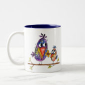 Tasse 2 Couleurs Deux oiseaux mignons et capricieux (Gauche)
