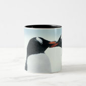 Tasse 2 Couleurs Deux pingouins touchant des becs (Centre)