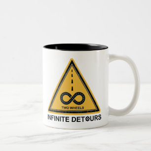 Tasse 2 Couleurs Deux roues, détours infinis en vélo
