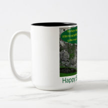 deux tonalités 15 oz tasse. happy st. patrick's da