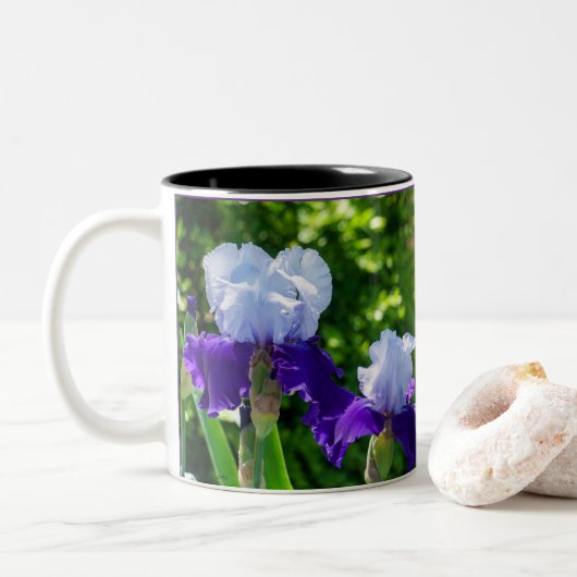 Tasse 2 Couleurs Deux tons Iris Beauties (Avec donut)