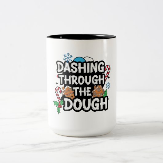 Tasse 2 Couleurs Dévaler la Pâte de Noël (Centre)