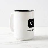 Tasse 2 Couleurs développeur (Devant gauche)